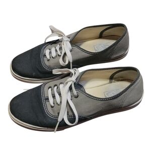 VANS Unisex Black/Gray Off The Wall Low Top Canvas Skate Shoes
